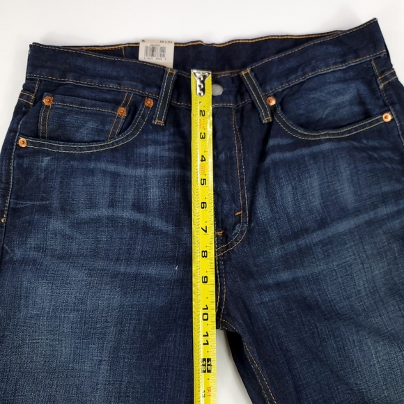 Mens Dark Denim 514 Straight Jeans Size 32x34 - Picture 6 of 8